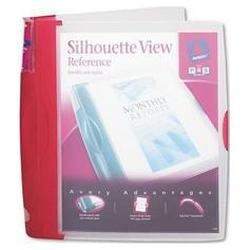 Avery-Dennison Silhouette View Round Ring Poly Reference Binder, 1 Capacity, Red (AVE17330)