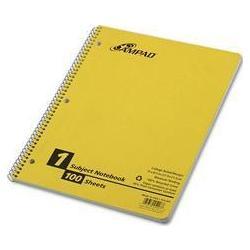Ampad/Divi Of American Pd & Ppr Single Subject Notebook, Wirelock, 11 x 8-1/2, College Rule, 100 Sheets (AMP25207)