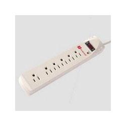 Universal Office Products Six-Outlet Surge Protector Strip, 4-ft. Cord, Putty (UNV71644)