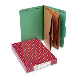 Smead Manufacturing Co. Six-Section Pressboard Folders with 2 Pocket Dividers, Legal, Green, 10/Box (SMD19083)