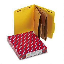 Smead Manufacturing Co. Six-Section Pressboard Folders with 2 Pocket Dividers, Letter, Green, 10/Box (SMD14083)