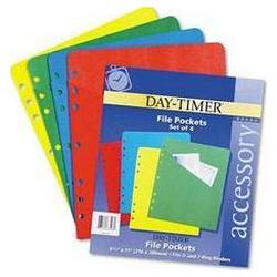 Daytimer/Acco Brands Inc. Slash File Pockets for Looseleaf Planners, 8-1/2 x 11, 4/Pack (DTM87498)