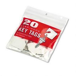 Mmf Industries Slotted Rack Key Tags for Rack-Style Cabinets, 1-1/2 h, White, 20/Pack (MMF201300006)