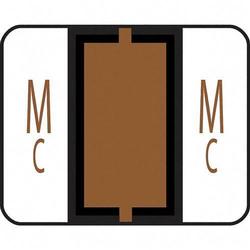 Smead Manufacturing Co. Smead Bar Style Color Coded Alphabetic Labels - 1.25 Width x 1 Length - Brown (67097)