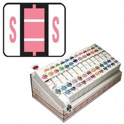 Smead Manufacturing Co. Smead Bar Style Color Coded Alphabetic Labels - 1.25 Width x 1 Length - Pink