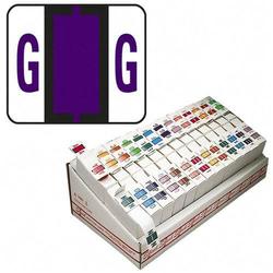 Smead Manufacturing Co. Smead Bar Style Color Coded Alphabetic Labels - 1.25 Width x 1 Length - Violet (67077)