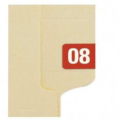Smead Manufacturing Co. Smead Color-Coded 2008 Year Label - 1 Width x 0.5 Length - Permanent - 250 / Pack - Red
