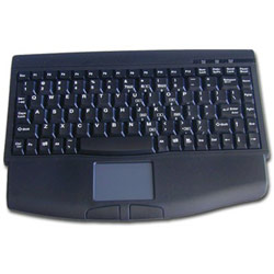 SOLIDTEK Solidtek KB-540BU Mini Keyboard - USB - Black