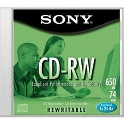 Sony 10x CD-RW Media - 650MB - 1 Pack