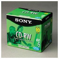 Sony Magnetic Products Sony CD-RW Media - 650MB - 3 Pack