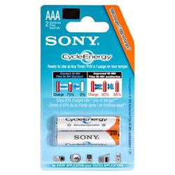 Sony Batteries Sony CycleEnergy Blue NHAAAB2K Nickel Metal Hydride - Nickel-Metal Hydride (NiMH) - 1.2V DC - General Purpose Battery