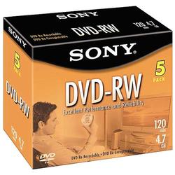 Sony DVD-RW Media - 4.7GB - 5 Pack