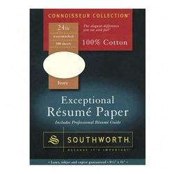 Southworth Company Southworth Exceptional Resume Paper - Letter - 8.5 x 11 - 24lb - Wove - 100 x Sheet (R14ICF)