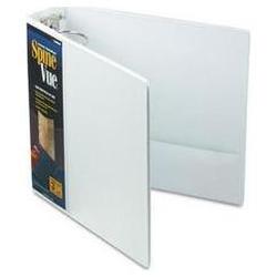 Cardinal Brands Inc. SpineVue® Round Ring View Binder, 3 Capacity, White (CRD16903)