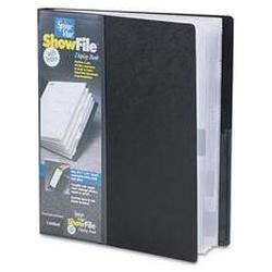 Cardinal Brands Inc. SpineVue® ShowFile™ Display Book with Index & Wraparound Pocket, 24 Sleeves, Black (CRD51336