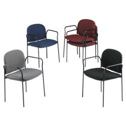 HON Stacking Chair with Arms, 23-1/2x23-1/4x30-3/4, Blue (Pack of 2)