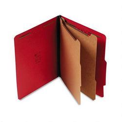 S And J Paper/Gussco Manufacturing Standard Classification Folder, 6-Section, 2-1/4 Exp, Letter, 15/BX, Ruby Red (SJPS60407)