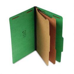 S And J Paper/Gussco Manufacturing Standard Classification Folder, 6-Section, 2-1/4 Exp., Lgl, 15/BX, Emerald Green (SJPS61401)