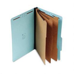 S And J Paper/Gussco Manufacturing Standard Classification Folder, 8-Section, 3 Expansion, Legal, 10/BX, Blue (SJPS61853)
