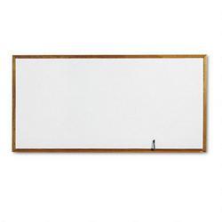 Quartet Manufacturing. Co. Standard Melamine Dry Erase Board, Solid Oak Frame, 96 x 48 (QRTS578)