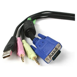 STARTECH.COM StarTech 6 ft 4-in-1 USB, VGA, Audio, and Microphone KVM Switch Cable