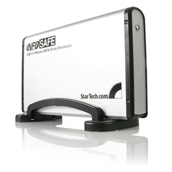 STARTECH.COM Startech InfoSafe 3.5 USB 2.0 to SATA Drive Enclosure - Hot-swappable