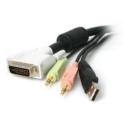 STARTECH.COM Startech KVM Cable - 15ft - 1 x DVI-I, 2 x 3.5mm, 1 x Type A, 1 x DVI-I, 2 x 3.5mm, 1 x Type B - Cable - Black