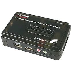 STARTECH.COM Startech.com 2 Port Mini USB KVM Switch - 2 x 1 - 2 x HD-15 Video/USB, 2 x Mini Type B Audio