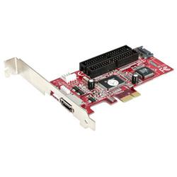 STARTECH.COM Startech.com 2 Port SATA II and 2 Port IDE PCI Express Controller Card - PCI Express - Up to 300MBps , Up to 133MBps - 2 x 40-pin IDC Male Ultra ATA/133 (ATA-7