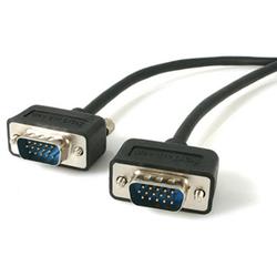 STARTECH.COM Startech.com Coax Super Thin Low Profile SVGA Monitor Cable - 1 x HD-15 - 1 x HD-15 - 10ft - Black