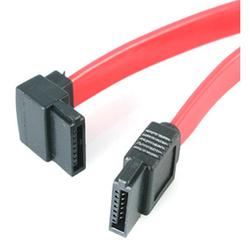 STARTECH.COM Startech.com Left Angle Serial ATA Cable - 1 x SATA - 1 x SATA - 1.5ft - Red