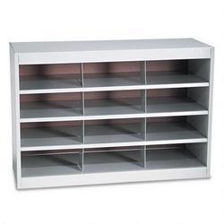 Safco Products Steel E-Z Stor® Project Center, 12 Compartments, Gray, 25-3/4h (SAF9254GR)