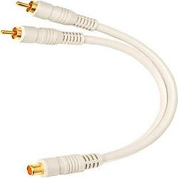 Steren Python Home Theater Y-cable - 2 x RCA - 1 x RCA - 6 - Ivory (254-207IV)