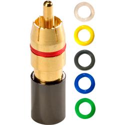Steren RG59 RCA Gold PermaSeal-II Compression Connector - A/V Connector - RCA
