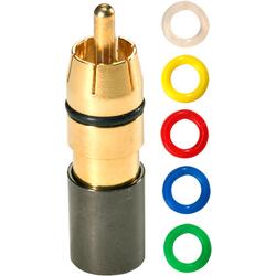 Steren RG6 RCA Gold PermaSeal-II Compression Connector - A/V Connector - RCA