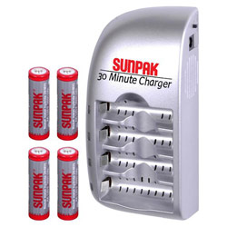 Sunpak ACC-M1081-01 30-Minute NiCd/NiMH Battery Charger Kit