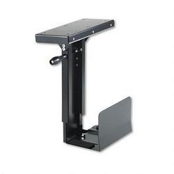 Safco Products Swivel-Mount Under CPU Stand, 8-3/4 to 13w x 9-1/2d x 17-1/2 to 25-1/4h, Black (SAF2175)