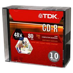 TDK CD-R Media - 700MB - 1 Pack (CD-R80M10)