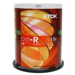 TDK Media TDK DVD-R Media 16x 4.7GB (100 pack) Spindle