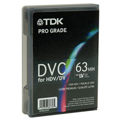 TDK Professional Grade DV Cassette - DVC - 63Minute - LP, 94Minute - SP