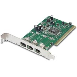 TRENDWARE INTERNATIONAL TRENDnet 3-Port FireWire Host PCI Adapter - 3 x 6-pin IEEE 1394a - FireWire 400 External - Plug-in Card