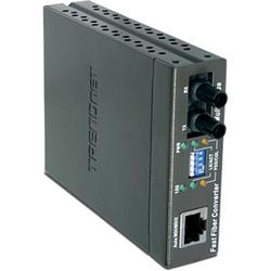 TRENDNET TRENDnet Fast Ethernet Twisted pair to Fiber Media Converter - 1 x RJ-45 , 1 x ST Duplex - 10/100Base-TX, 100Base-FX
