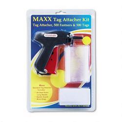 Consolidated Stamp Tag Attacher Kit: Tag Attacher Gun, 500 2 Tag Fasteners, 500 White Tags (COS091026)
