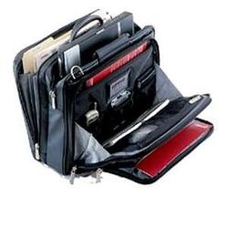 Targus HP E-Pro Leather Carrying Case - Top Loading - Shoulder Strap - 3 Pocket - Leather - Black