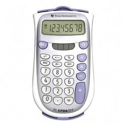 TEXAS INSTRUMENTS Texas Instruments TI-1706SV Handheld Pocket Calculator - 8 Character(s) - LCD - Solar, Battery Powered