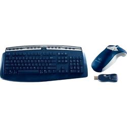 RCA Gyration Thomson GC1205FKM GO 2.4 Optical Air Mouse and Full Size Keyboard Suite - Keyboard - Wireless - 104 Keys - Mouse - Optical - Type A - USB - Receiver