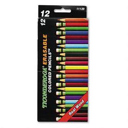 Dixon Ticonderoga Co. Ticonderoga® Erasable Colored Pencils®, 2.6mm lead, Asst. Colors, 12-Color Set (DIX11129)