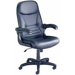 Tiffany Office Furniture 6446AGBLT Big & Tall Executive Swivel/Tilt Chair with Pivot Arms, Black Lea