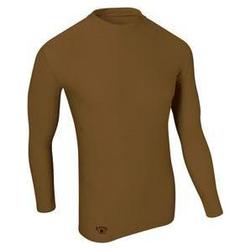 Black Water Gear Tight-fit Compression Long Sleeve Tee, Large, Brown