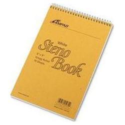 Ampad/Divi Of American Pd & Ppr Top Bound Spiral Gregg Ruled Steno Book, 6 x 9, 70 White Sheets, Kraft Covers (AMP25472)